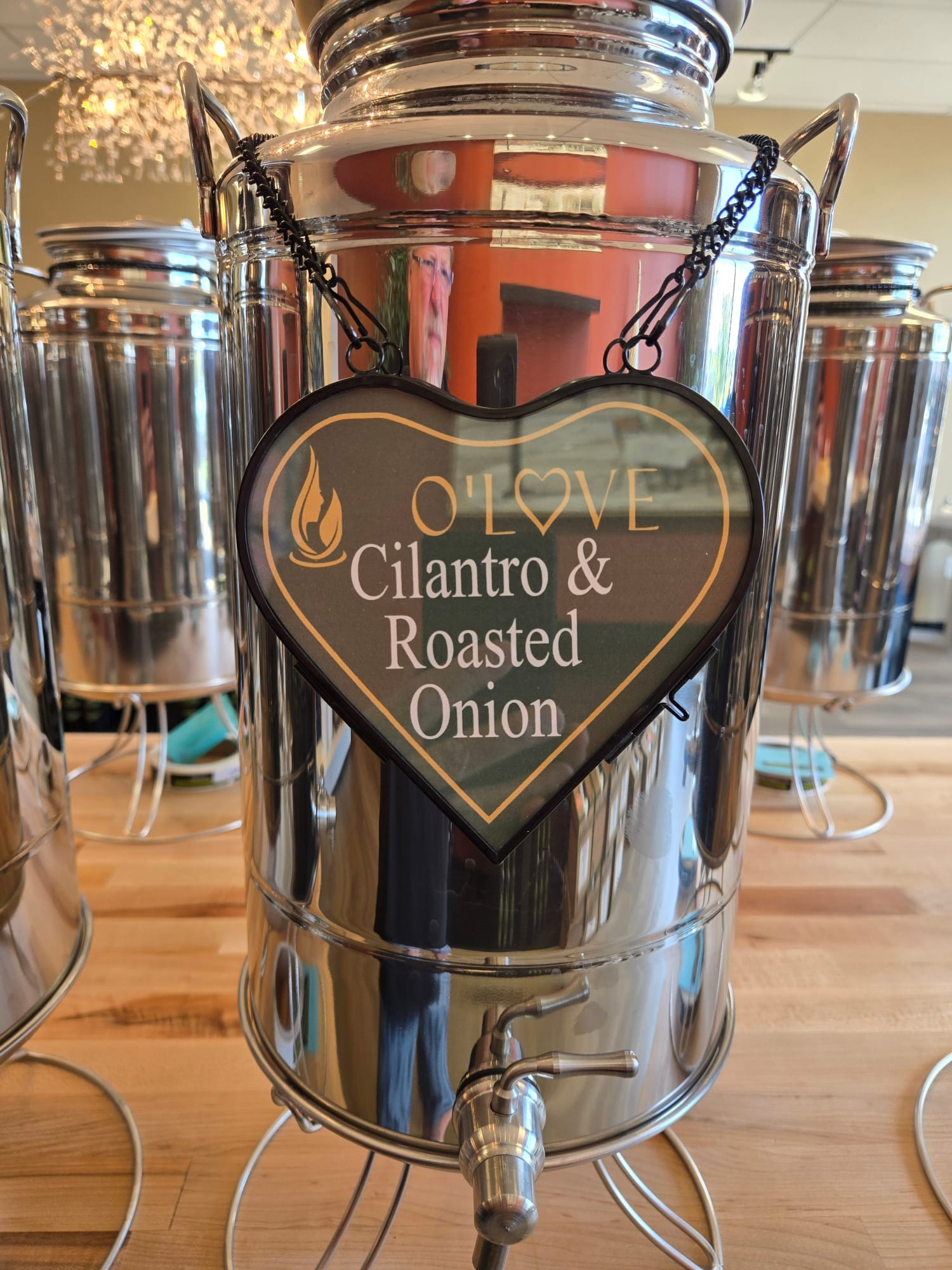 Metal container of Cilantro-and-Roasted-Onion-Olive-Oil