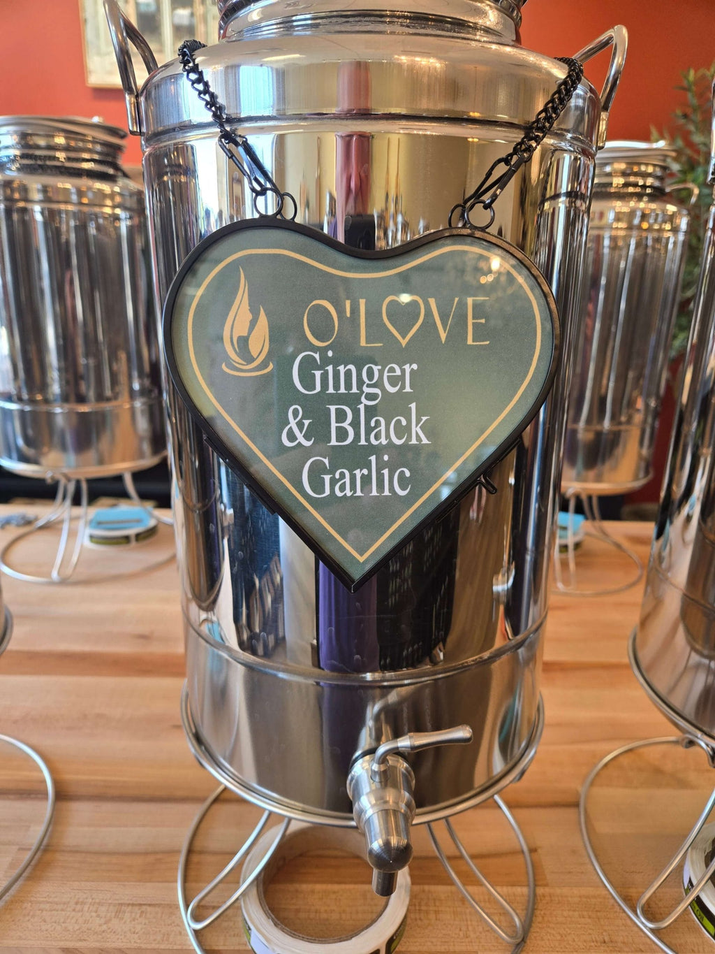 Metal container of Ginger-and-Black-Garlic-Olive-Oil