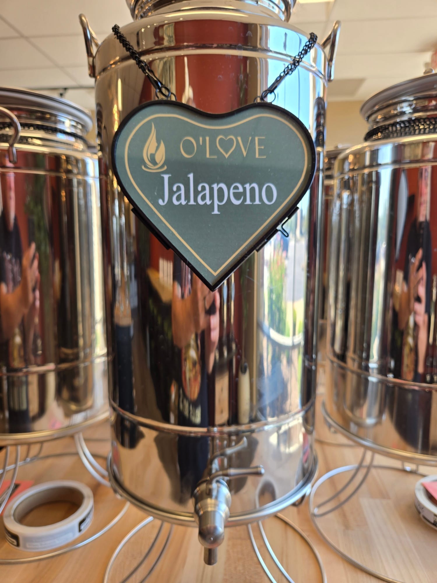 Metal container of Jalapeno-White-Balsamic-Vinegar