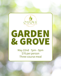Ticket to Garden & Grove Dinner - May 22