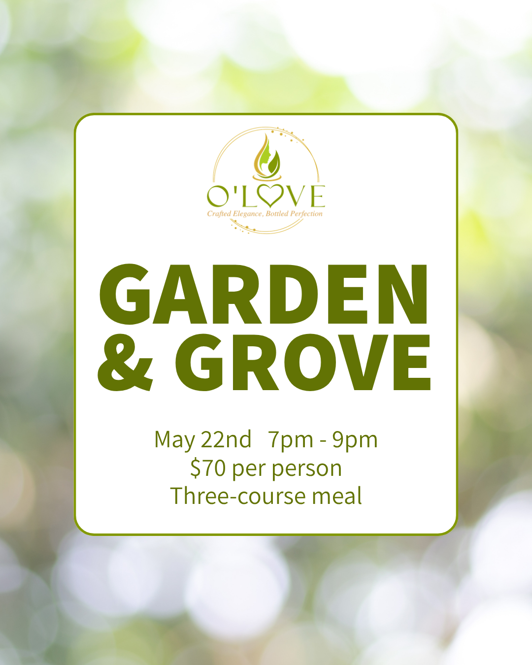 Tickets to Garden & Grove Dinner - May 22