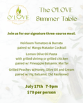 Invitation to O'LOVE Summer Table event