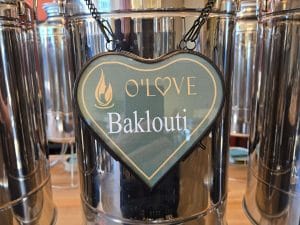 Metal container with Baklouti sign