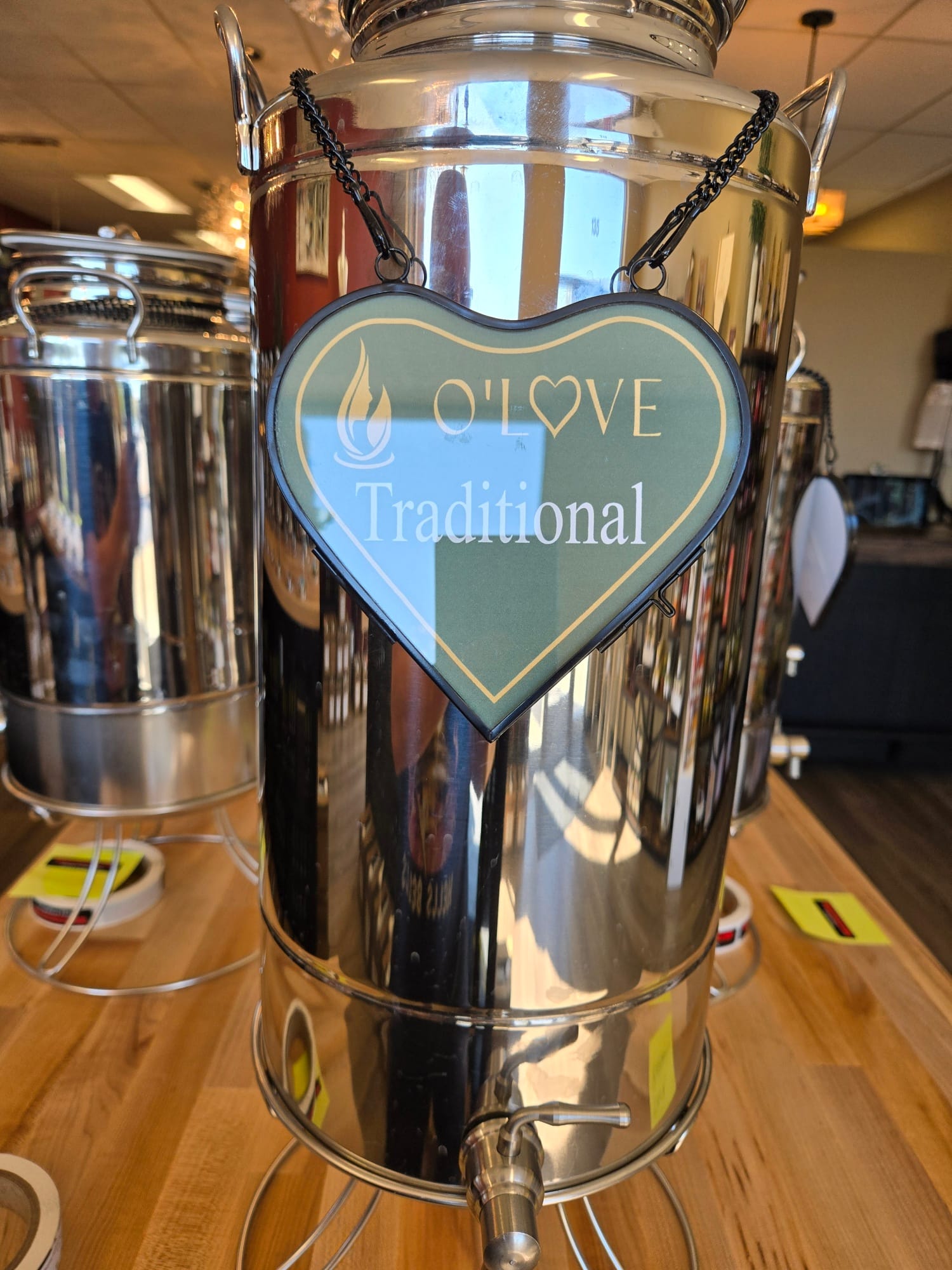 Metal container with Traditional sign